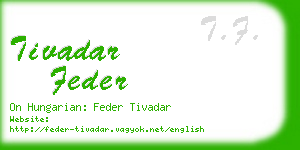 tivadar feder business card